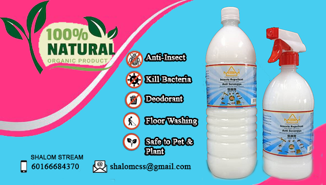 Plant based Insect Repellent 植物驱虫剂 - 1x1000ml with spray head + 1x1500ml