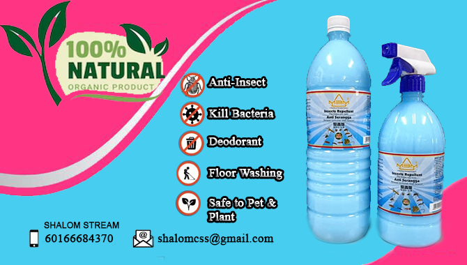 Plant based Insect Repellent 植物驱虫剂 - 1x1000ml with spray head + 1x1500ml