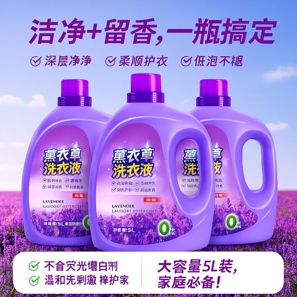 5L LAVENDER LAUNDRY DETERGENT 薰衣草洗衣液