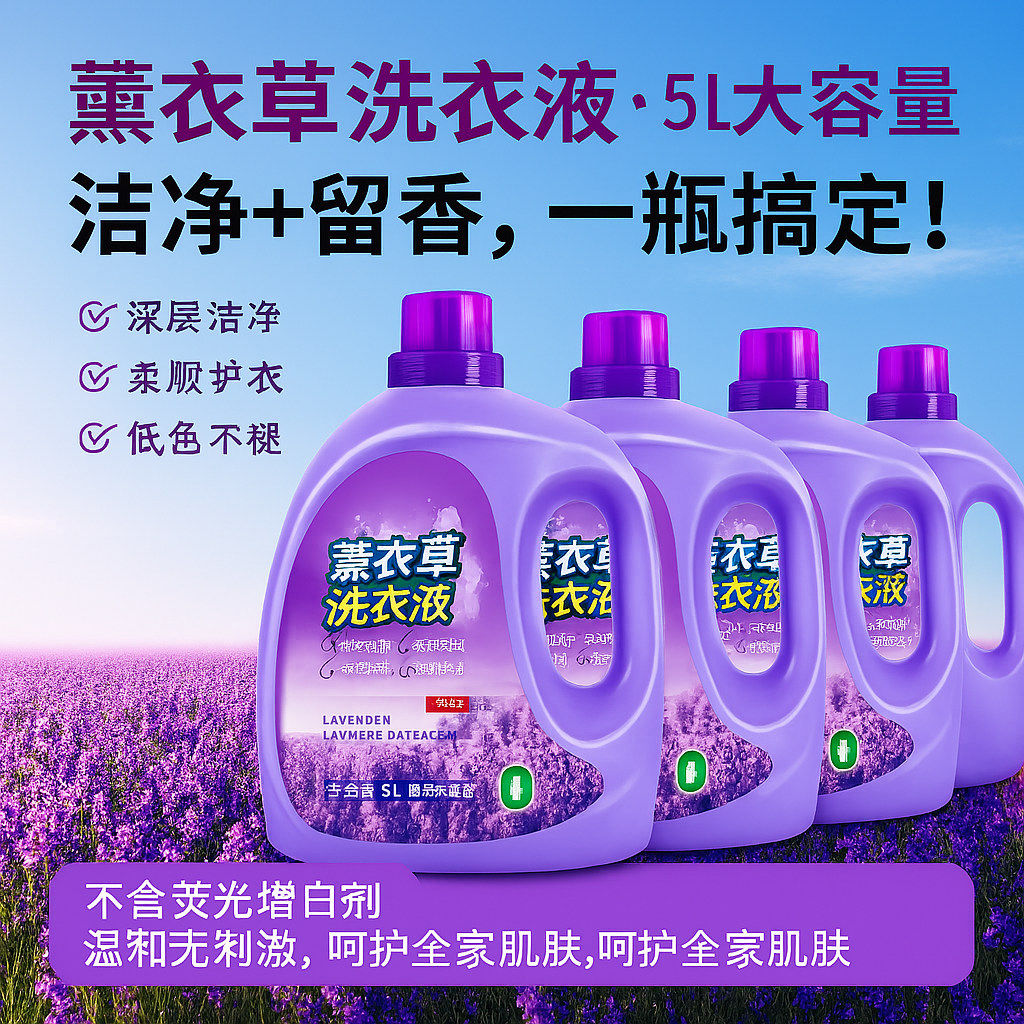 5L LAVENDER LAUNDRY DETERGENT 薰衣草洗衣液