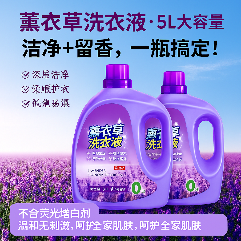 5L LAVENDER LAUNDRY DETERGENT 薰衣草洗衣液